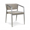B-Modern Social Armchair - Tan Stainless Perspective