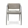 B-Modern Social Armchair  Tan Stainless Head on - B-Modern Social Armchair  Tan Stainless Head on