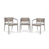 B-Modern Social Armchair  - Tan Stainless Grouping