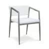 B-Modern Social Armchair - White Stainless Perspective - B-Modern Social Armchair - White Stainless Perspective