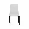 B-Modern Social Dining Chair - Distressed Gray, Black Steel Head on - B-Modern Social Dining Chair - Distressed Gray, Black Steel Head on