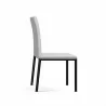 B-Modern Social Dining Chair - Distressed Gray - Black Steel Side - B-Modern Social Dining Chair - Distressed Gray - Black Steel Side