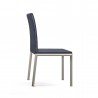 B-Modern Social Dining Chair - Gray Stainless Steel Side