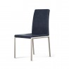 B-Modern Social Dining Chair - Gray Stainless Perspective