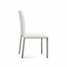 B-Modern Social Dining Chair - White Stainless Steel Side