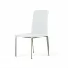 B-Modern Social Dining Chair - White Stainless Steel Perspective - B-Modern Social Dining Chair - White Stainless Steel Perspective