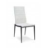 B-Modern Soiree Dining Chair- White Black Steel Perspective