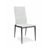 B-Modern Soiree Dining Chair- White Black Steel Perspective - B-Modern Soiree Dining Chair- White Black Steel Perspective