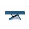 Artiste Extension Dining Table - Matte Blue / Black - Unextended - Artiste Extension Dining Table - Matte Blue / Black - Unextended