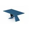 Artiste Extension Dining Table - Matte Blue / Black - Angled - Artiste Extension Dining Table - Matte Blue / Black - Angled