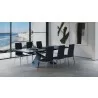 Artiste Extension Dining Table - Matte Blue / Black - Lifestyle - Artiste Extension Dining Table - Matte Blue / Black - Lifestyle