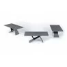 Artiste Extension Dining Table - Unextended - Grey Oak / Black - Artiste Extension Dining Table - Unextended - Grey Oak / Black