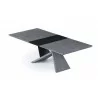 Artiste Extension Dining Table - Angle Shot Extended - Grey Oak / Black - Artiste Extension Dining Table - Angle Shot Extended - Grey Oak / Black