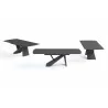 Virtuoso Extension Dining Table - Black Glass Top/Black Base - 3 Pcs - Virtuoso Extension Dining Table - Black Glass Top/Black Base - 3 Pcs