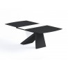 Virtuoso Extension Dining Table - Black and White Base - Angled
