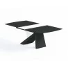 Virtuoso Extension Dining Table - Black and White Base - Angled - Virtuoso Extension Dining Table - Black and White Base - Angled