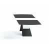 Virtuoso Extension Dining Table - Black and White Base - Side - Virtuoso Extension Dining Table - Black and White Base - Side