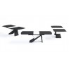 Virtuoso Extension Dining Table - Black and White Base - 3 Pcs