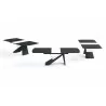 Virtuoso Extension Dining Table - Black and White Base - 3 Pcs - Virtuoso Extension Dining Table - Black and White Base - 3 Pcs