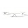 Maestro Extension Dining Table - White Glass Top / White Steel Base - Extended