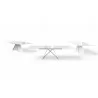 Maestro Extension Dining Table - White Glass Top / White Steel Base - Extended - Maestro Extension Dining Table - White Glass Top / White Steel Base - Extended