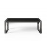 Savant Dining Table - Matte Black / Stainless Steel - Front