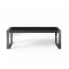 Savant Dining Table - Matte Black / Stainless Steel - Front - Savant Dining Table - Matte Black / Stainless Steel - Front