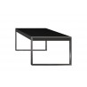 Savant Dining Table - Matte Black / Stainless Steel - Side