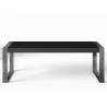 Savant Dining Table - Matte Black / Stainless Steel - Front Closeup - Savant Dining Table - Matte Black / Stainless Steel - Front Closeup