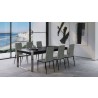 Savant Dining Table - Matte Black / Stainless Steel - Lfestyle