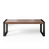 Savant Dining Table - Walnut / Black Steel - Front