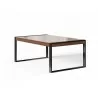 Savant Dining Table - Walnut / Black Steel - Angled - Savant Dining Table - Walnut / Black Steel - Angled