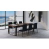 Savant Dining Table - Walnut / Black Steel - Lifestyle