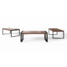 Savant Dining Table - Walnut / Black Steel - 3 Pcs