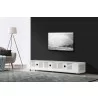 B-Modern Editor Remix TV Stand - Rear White - White Glass - B-Modern Editor Remix TV Stand - Rear White - White Glass