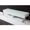 Agent TV Stand - White Glass Top - Top Angled