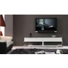 Agent TV Stand - Black Glass Top Front