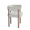 Sunpan Sheila Dining Armchair - Hemingway Marble - Side Angle