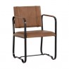 Sunpan Garrett Office Chair - Cognac Leather - Front Side Angle