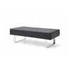 Whiteline Modern Living Miami Bench in Black - Angled