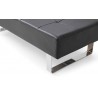 Whiteline Modern Living Miami Bench in Black - Edge Close-up