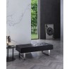 Whiteline Modern Living Miami Bench in Black - Lifesytle Portrait