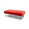 Whiteline Modern Living Miami Bench in Red - Angled
