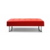 Whiteline Modern Living Miami Bench in Red - Front