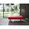Whiteline Modern Living Miami Bench in Red - Lifestyle