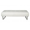 Whiteline Modern Living Miami Bench in White - Front