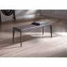 Whiteline Modern Living Jared Bench Dark Grey Faux Leather With Steel Legs