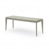 Whiteline Modern Living Jared Bench Light Grey Faux Leather - Angled