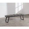 Ethan Bench Dark Grey Faux Leather Bench - Lifestyle
