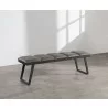 Ethan Bench Dark Grey Faux Leather Bench - Lifestyle - Ethan Bench Dark Grey Faux Leather Bench - Lifestyle